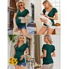 Ekouaer Maternity Nursing Tops 3 Packs Flying Short Sleeve Pregnancy