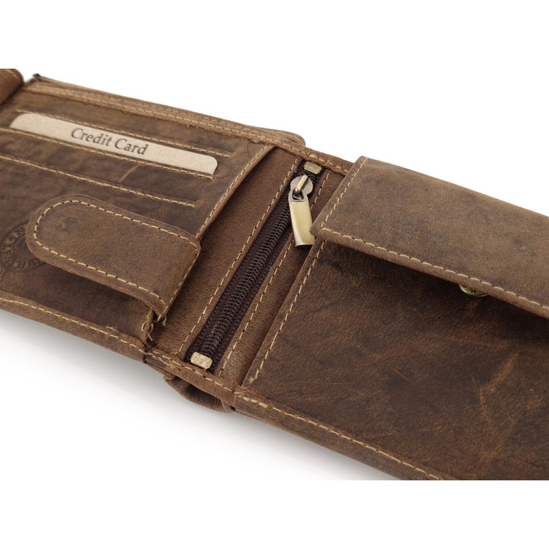 GREEN DEED Genuine Leather Men's Wallet - Large Leather Wallet