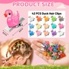 42Pcs Duck Hair Clips, Cute Mini Glow Resin Duck Clips