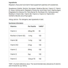 Bassett's Bassetts Multivitamins Raspberry Flavour Soft & Chewies 7-11 Years - 30-2 Pack