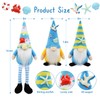 KnomeKo Summer Gnomes 3Pcs, Beach Theme Summer Decorations for Home