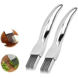 2 Packs Shred Silk the Knife, 2026 New ShredKnife Shred Silk the Knife Stainless SteelChopped Green Onion Knife Onion Slicer Thin Multifunctional Vegetable