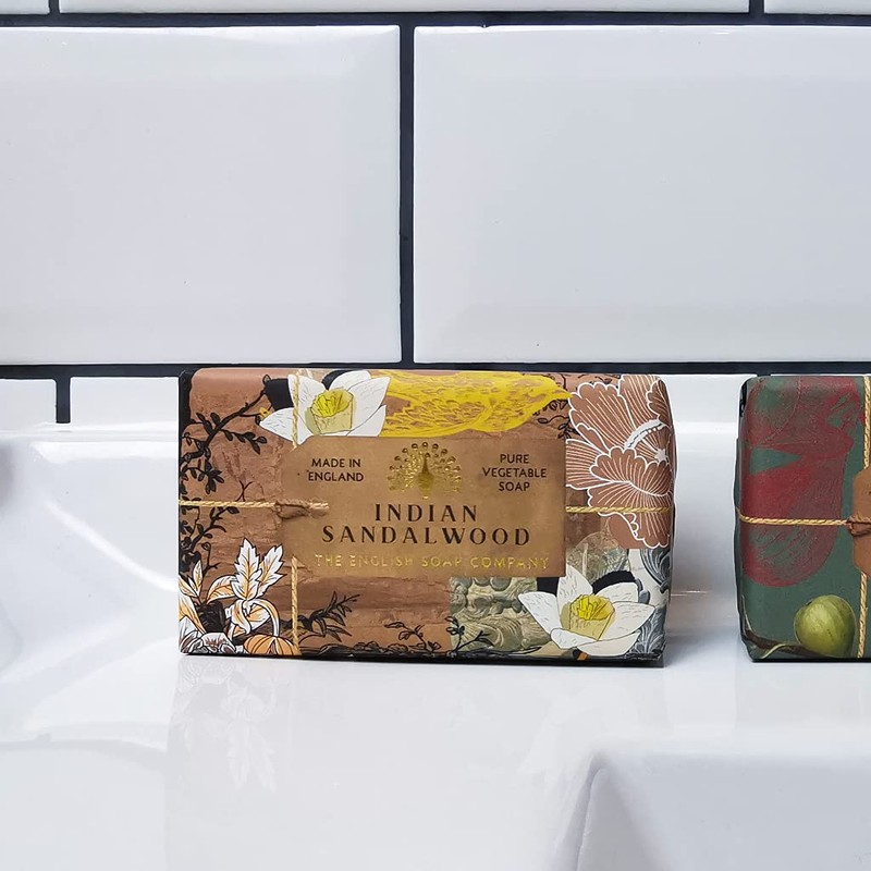 The English Soap Company, Indian Sandalwood Soap Bar, Anniversary Collection,