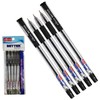 ELKOS BLACK Ballpoint Pens, 0.7mm Fine Point, Pack of 5,