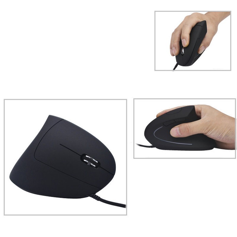 Optical Wired Vertical Mouse Non Slip Matte Surface High Sensitivity