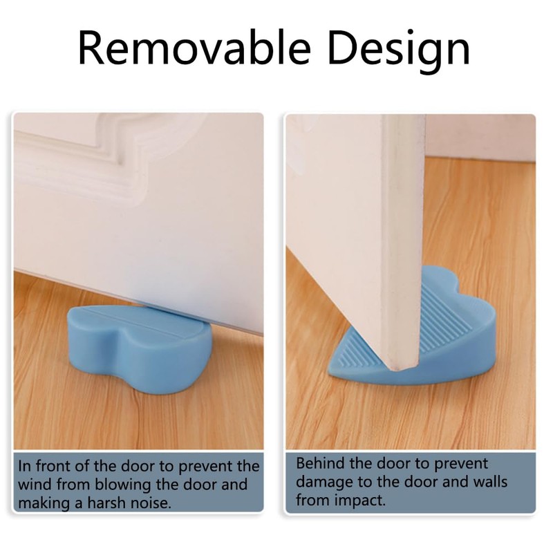Rubber Door Wedge, Cute Heart Shape Door Stopper Doorstop with