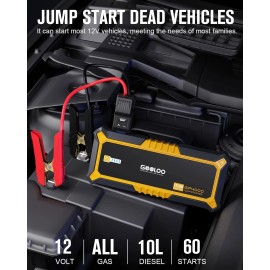 GOOLOO GP4000 Jump Starter 4000A Peak Car Starter (All Gas,up to 10.0L Diesel)