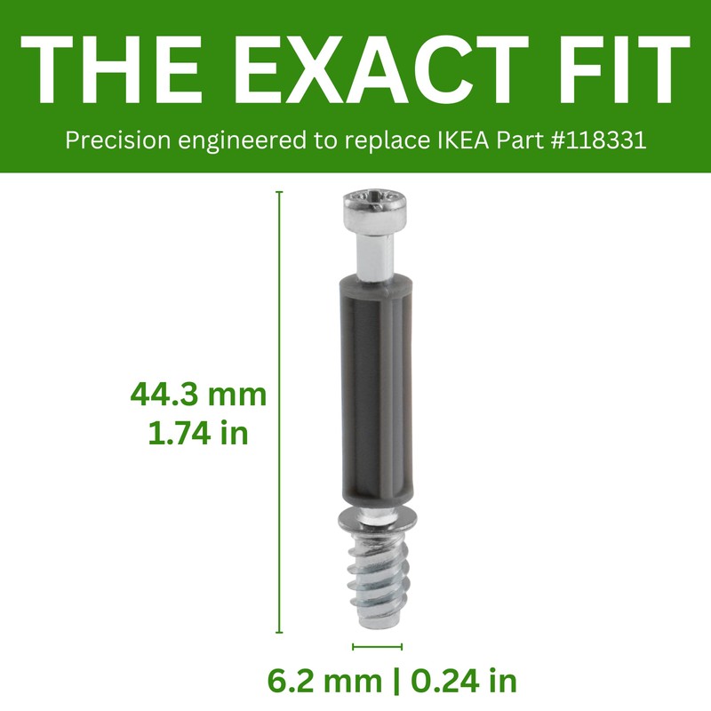 Spare Hardware Parts Cam Lock Fastener Screw (Replacement for IKEA