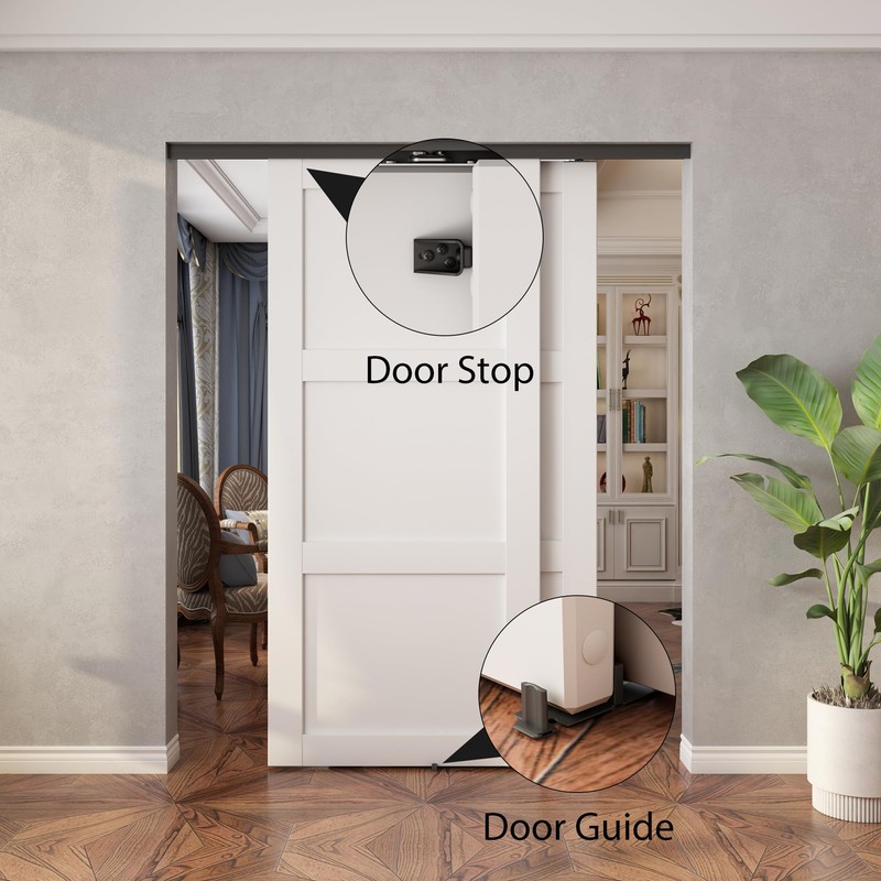 Sdstone Heavy Duty Bypass Door Hardware 48"/4FT,Aluminum Sliding Closet Door