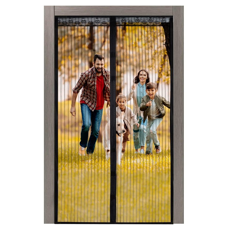 Strong Magnetic Screen Doors, Mosquito Nets, No Drilling, Quick Close,