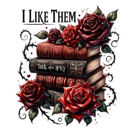 Thick and Spicy Book Sticker Set (3) – Holographic Romance Bookish Stickers – 3-Inch Waterproof Vinyl Stickers for Readers, Kindle, Laptop, Water Bottle, Journal – Spicy Romance Book Lover Gift