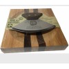 New Alaska Ulu Factory Walnut Wood Handle Knife Etched Wolf