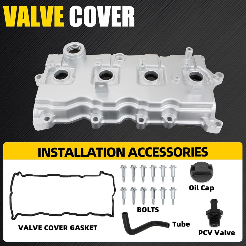Aluminum Valve Cover Compatible with Nissan Altima 2007-2012, Rogue 2008-2013,