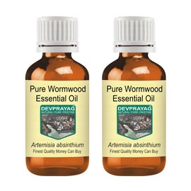 Devprayag Pure Wormwood Essential Oil (Artemisia Absinthium) Natural Therapeutic Grade Steam Distilled (Pack of Two) 100ml X 2 (6.76 oz)