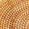 Hand Woven Round Rattan Serving Tray Bread Fruit Dessert Snack