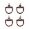 PZRT 4pcs Mini Thread Self Tapping Drawer Cabinet Pull Handles