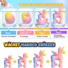 Coodoo Unicorn Hatch Rainbow Eggs for Children - Pack of 6 Unicorn Gifts for Girls & Boys, Birthday and Easter Gifts for Children from 3 Years - Girls Gifts for 3 4 5 6 7 8 Years