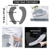 NGETC Thick Warm Cushioned Toilet Seat Cover | Stick-On Washable