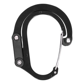 Climbing Carabiner D Type Carabiner Hook Aluminium Alloy Hanging Carabiner Clip for OutdoorBlack