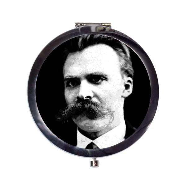 Friedrich Nietzsche Compact Mirror Existentialism Nihilist Philosophy Pocket Size for