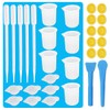 32PCS Resin Supplies 7PCS 100ml Silicone Cups,7PCS Silicone Mold Cup