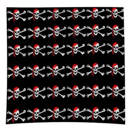 Glory Max 12Pcs Bandanas 100% Cotton Double Sided Paisley Print Head Wrap Scarf Wristband Headband (Skull)