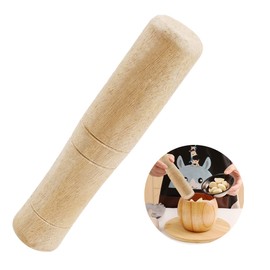 DOERDO Handmade Wooden Pestle Food Spice Grinding Stick Wood Mortar Pestle Bar Accessories Spice Grinder Tool for Bartender and Home Use