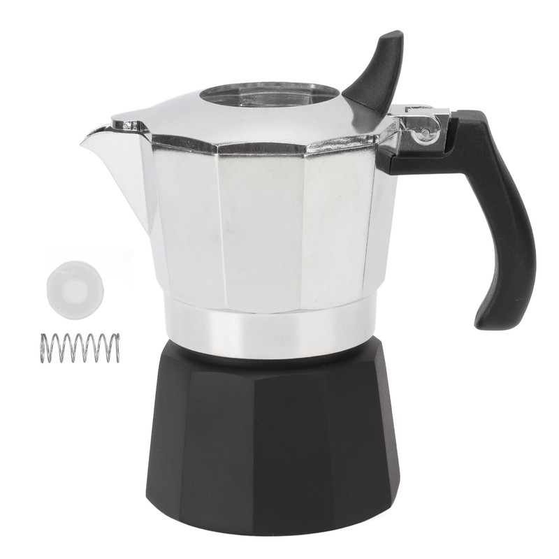 100ml Moka Pot Double Valve High Pressure Black Lower Pot