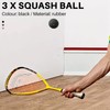 Futihana 3Pcs Squash Ball One-Yellow-Dot Low Speed Sports Professional Player