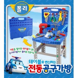 One & One Robocar Poli Table Electric Tool Play Bag Set Kids Toy Assemble Driver - Express