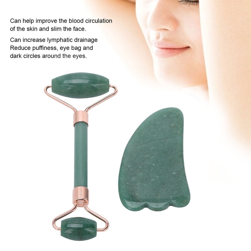 Double Head Roller Massager Facial Body Gua Sha Scraping Board
