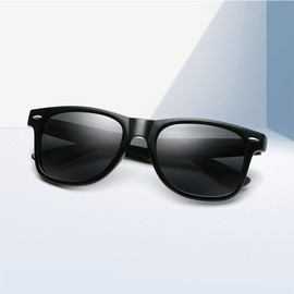 AnnuoYi Polarized Sunglasses, Black Retro Sunglasses.Men's And Women's Fashionable Square Sunglasses Retro Style 100% Uv Protection