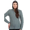 SAOL - Cárdigan con capucha y cierre para mujer, 100%