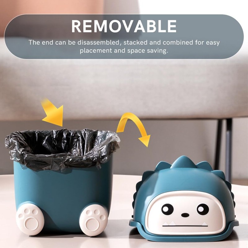 EACHPT Table Rubbish Bin, Table Bin with Lid, 5 L
