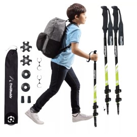 TrailBuddy Trekking Aluminum Hiking Poles, Backpacking Gear (Jr Size) Pair of 2