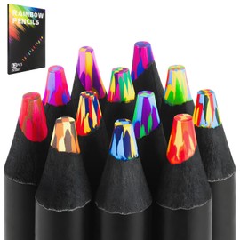 Art Supplies 12 Rainbow Colored Pencils,Teen Girl Gifts Trendy Stuff,Classroom Rewards & Student Prizes, Teacher Supplies, Back to School Party Favors for Boys & Girls,Stocking Stuffers for Kids