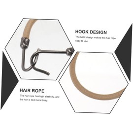 LALAFINA 2sets Thick Hair Ponytail Hooks Headband Hair Claw Clips Rubber Bands for Styling Braid No Pulling or Tugging 20pcs*2