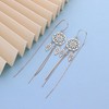 Sterling Silver Big Drop Earrings 925 Tassel Linear Ear Hanging