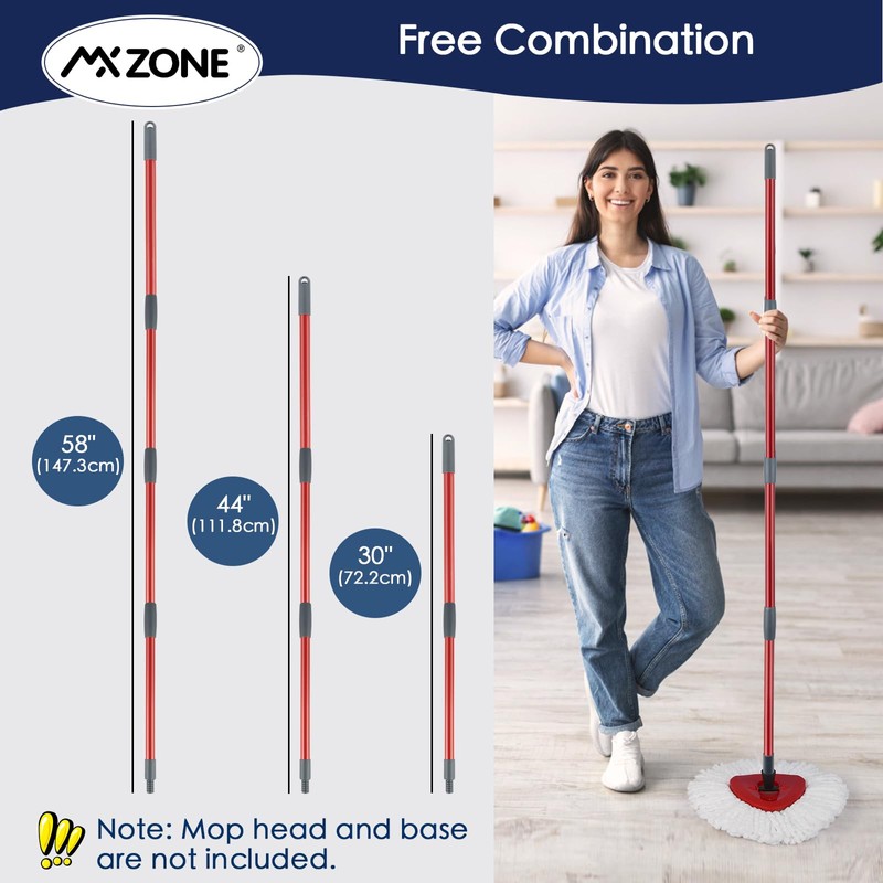 MXZONE Spin Mop Handle Replacement Compatible with O Cedar Spin