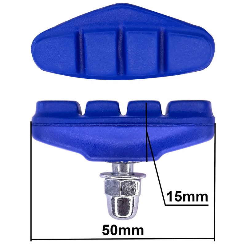cyclingcolors 4 x Bicycle Brake Shoes 50 mm for Road