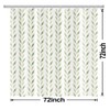 Ruelvth Sage Green Shower Curtain, Spring Green Leaves Shower Curtain