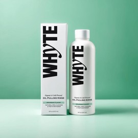 WHYTE Spearmint Oil Pulling Rinse – Natural Mouthwash for Fresh Breath & Oral Detox, Alcohol-Free Formula