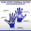 Glorious Traders Adult Football Gloves - Super Sticky Grip (Blue,