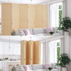Corelax Room Divider Privacy Screen with Natural Bamboo,6 Panel Folding