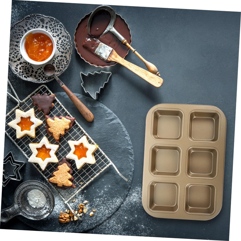 OHPHCALL Square Muffin Pan Non Stick Baking Mold for Cakes