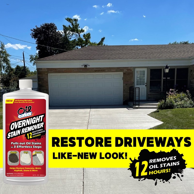 Overnight Stain Remover for Cleaning Oil Stains on Concrete, Driveway,