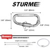 STURME Carabiner Clip Aluminum D-Ring Locking Durable Strong and Light
