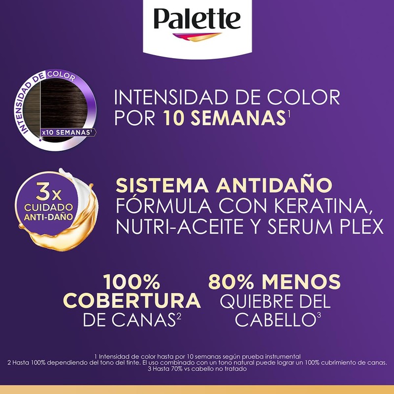 Palette Tinte para cabello Color Creme Rubio Cobrizo Oscuro 6-78,