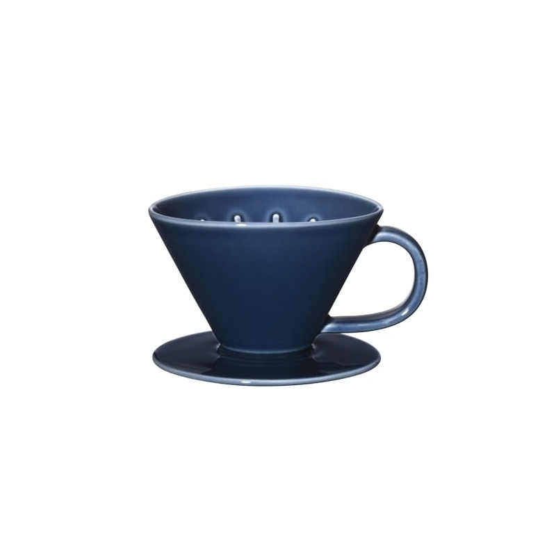 Hasami Ware Common 26026 Coffee Dripper, Navy, Diameter Approx. 5.3