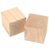 JEUIHAU 60 Pieces 2 Inch Wooden Cubes, Unfinished Wood Blocks,